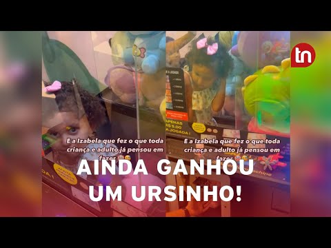 Criança fica presa dentro de máquina de pelúcias e mobiliza resgate