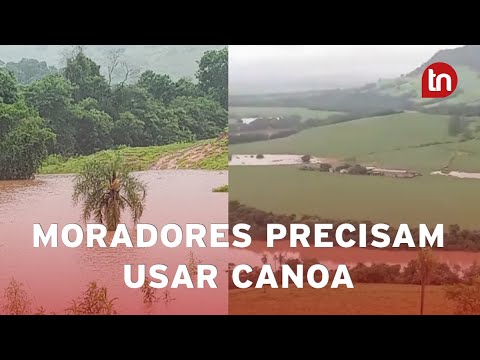 Família fica ilhada em área rural após cheia do Rio Ivaí; veja
