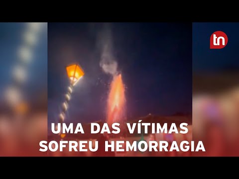 Fogo de artifício explode e deixa cinco feridos; vídeo mostra acidente