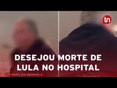 Homem deseja a morte de Lula na porte do hospital