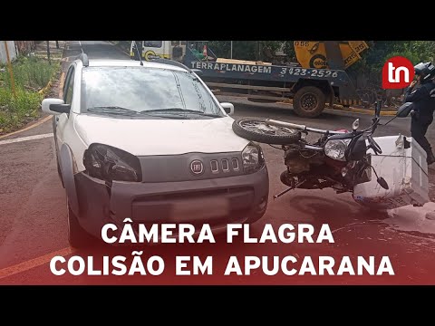 Motociclista é arremessado após colisão em Apucarana