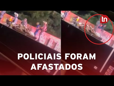PM joga homem de cima da ponte durante abordagem; vídeo mostra ação