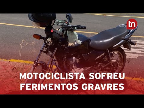 Motociclista fica ferido ao colidir contra caminhão em Apucarana
