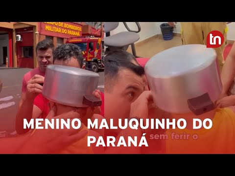 Menino de dois anos prende a cabeça em panela de pressão no PR