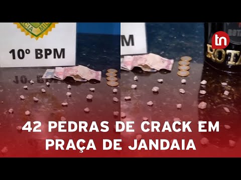 Rotam prende jovem com 42 pedras de crack em praça de Jandaia do Sul