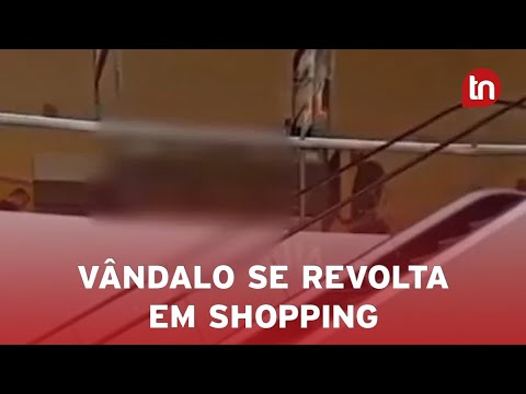Dia de Fúria: homem destrói quiosque em shopping do PR com facão