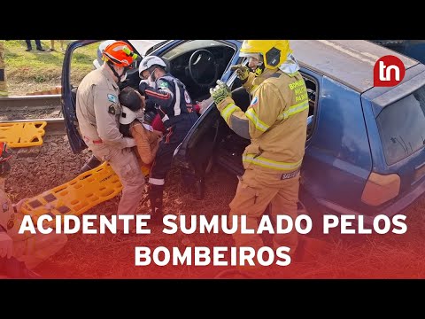 Bombeiros realizam simulação de incidente com múltiplas vítimas