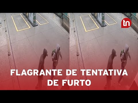 Câmeras flagram ladrões tentando invadir em posto em Apucarana