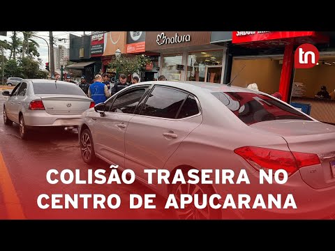 Colisão traseira é registrada no centro de Apucarana