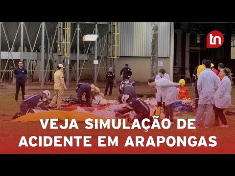 Honpar e forças de segurança realizam simulação de acidente