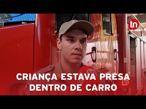 Bebê fica presa dentro de carro e bombeiros são acionados