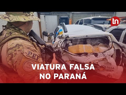 PRF apreende falsa viatura policial com maconha após perseguição no PR