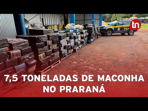 PRF apreende quase 7,5 toneladas de drogas na BR-163 no Paraná