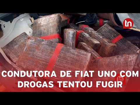 PRF prende condutora com mais de 160 kg de drogas em Fiat Uno no PR