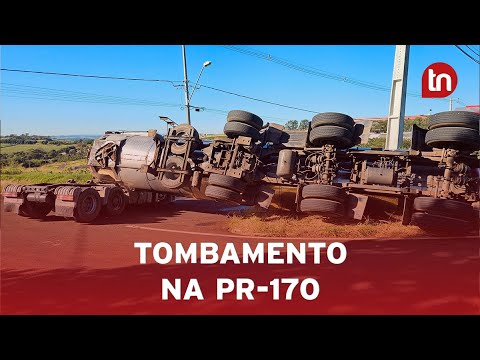 Tombamento é registrado na PR-170 em Apucarana nesta quarta-feira