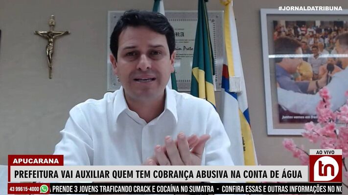 Prefeito fala sobre distribuição de alimentos e máscaras infantis nas escolas, e sobre cobrança abusiva na conta de água