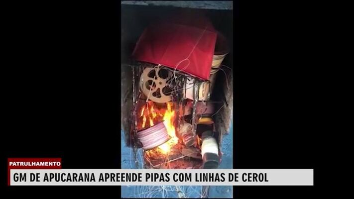 GM de Apucarana apreende pipas com linhas de cerol