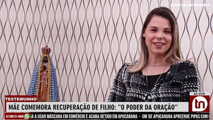 Mãe comemora recuperação de filho: "O poder da oração"