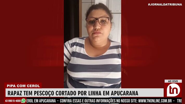 Rapaz tem pescoço cortado por linha de cerol em Apucarana