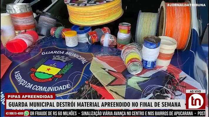Guarda municipal destrói material apreendido no fim de semana