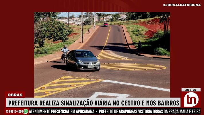 Prefeitura realiza sinalização viária no centro e bairros de Apucarana