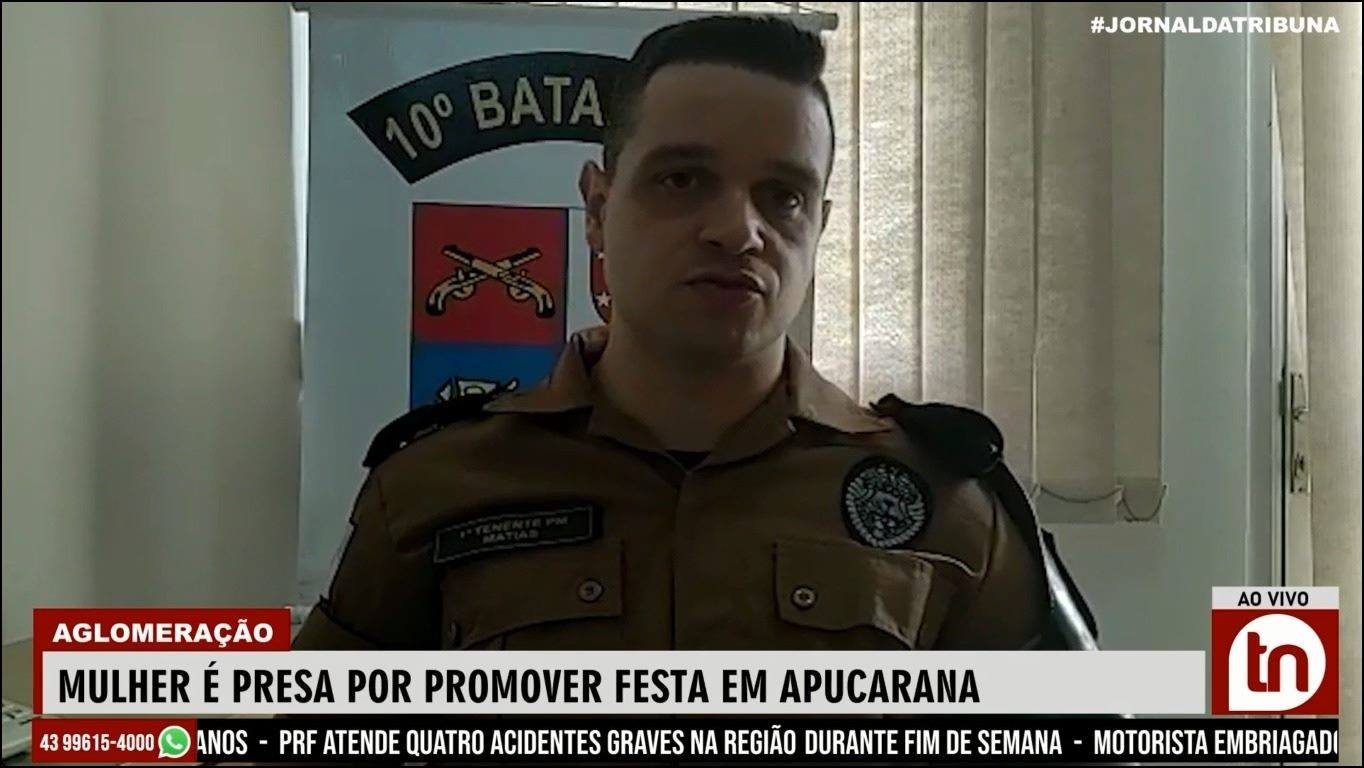 Mulher é presa por promover festa em Apucarana