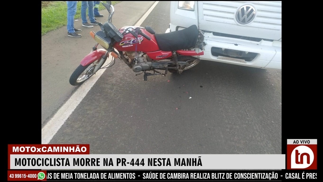 Motociclista morre na PR-444 nesta manhã
