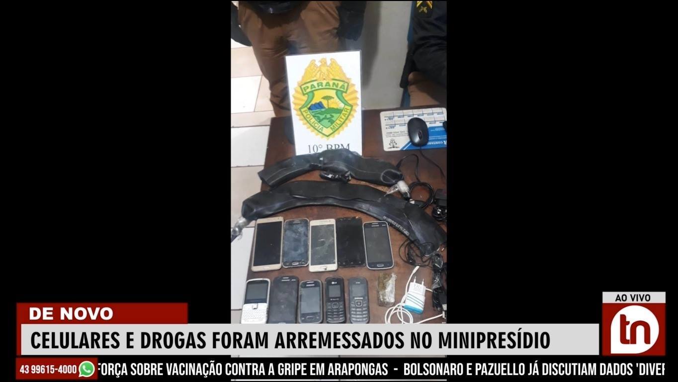 Celulares e drogas foram arremessados no Minipresídio