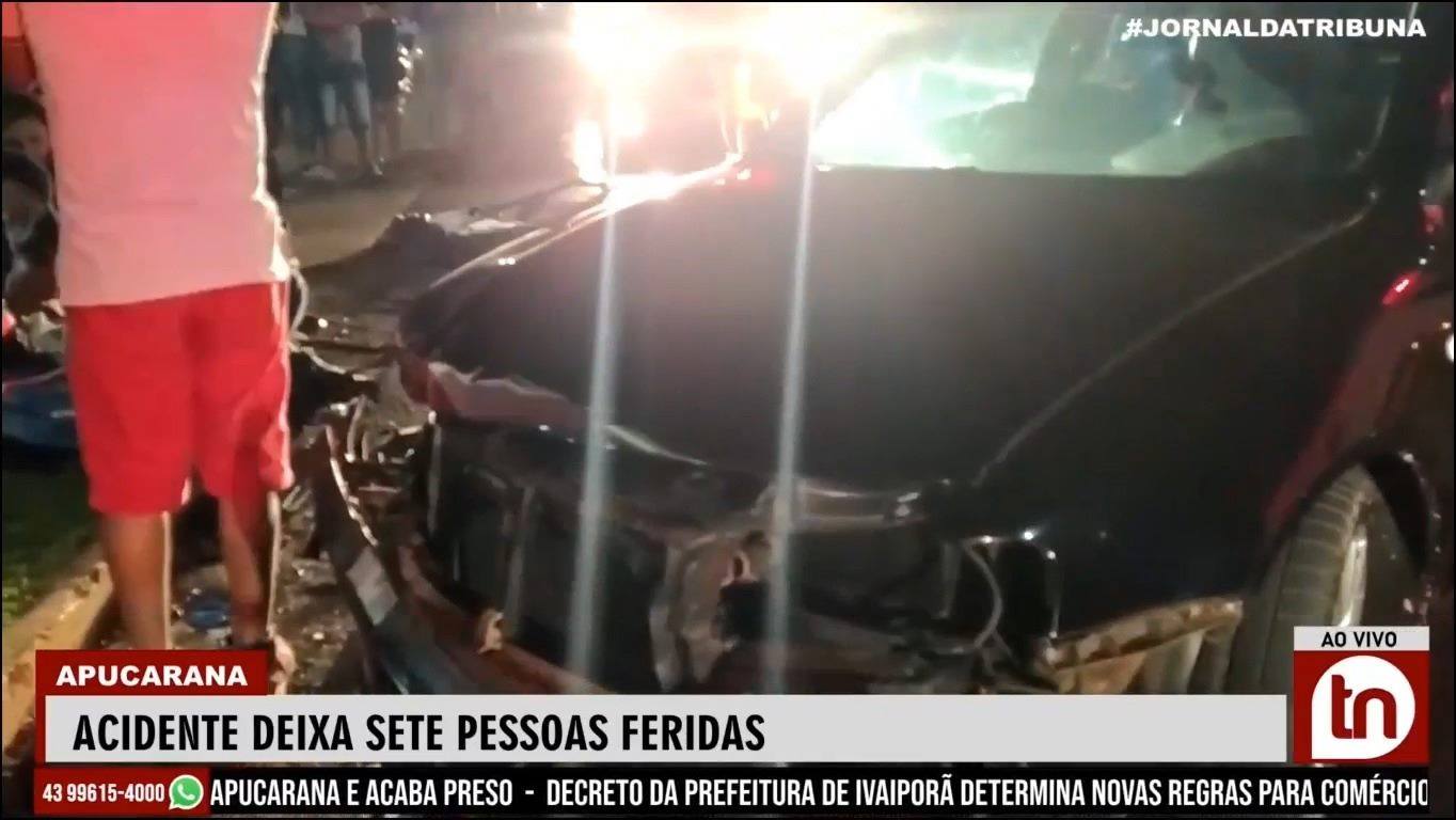 Acidente deixa sete pessoas feridas