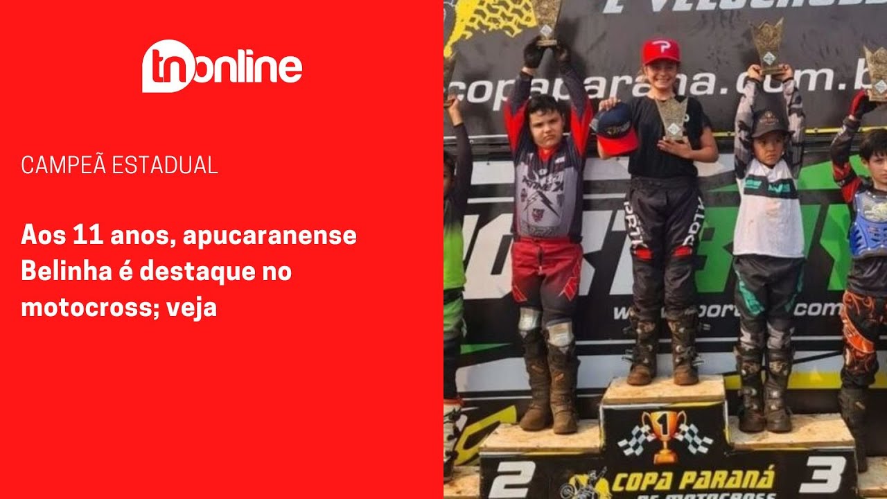Aos 11 anos, apucaranense Belinha é destaque no motocross