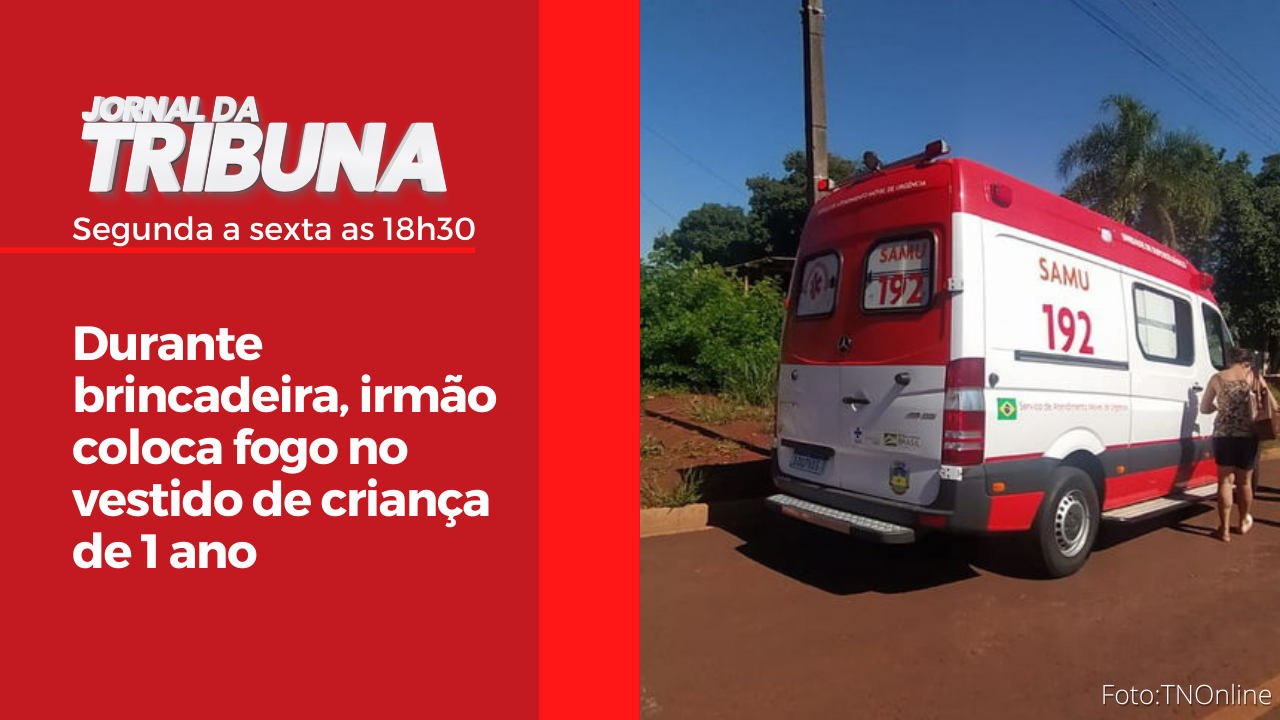 Durante brincadeira, irmão coloca fogo no vestido de criança de 1 ano