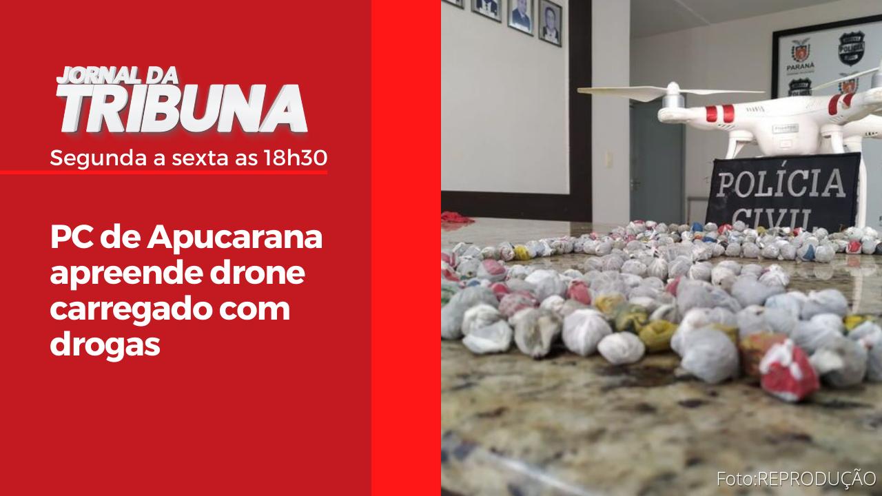 PC de Apucarana apreende drone carregado com drogas