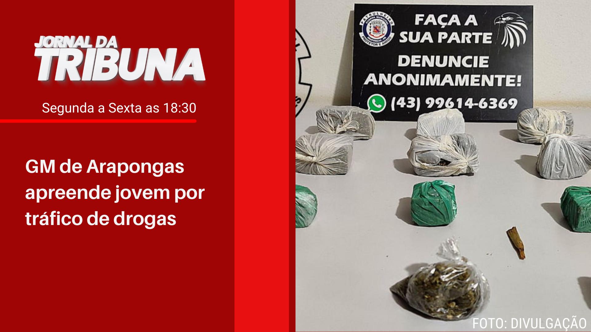 GM de Arapongas apreende jovem por tráfico de drogas