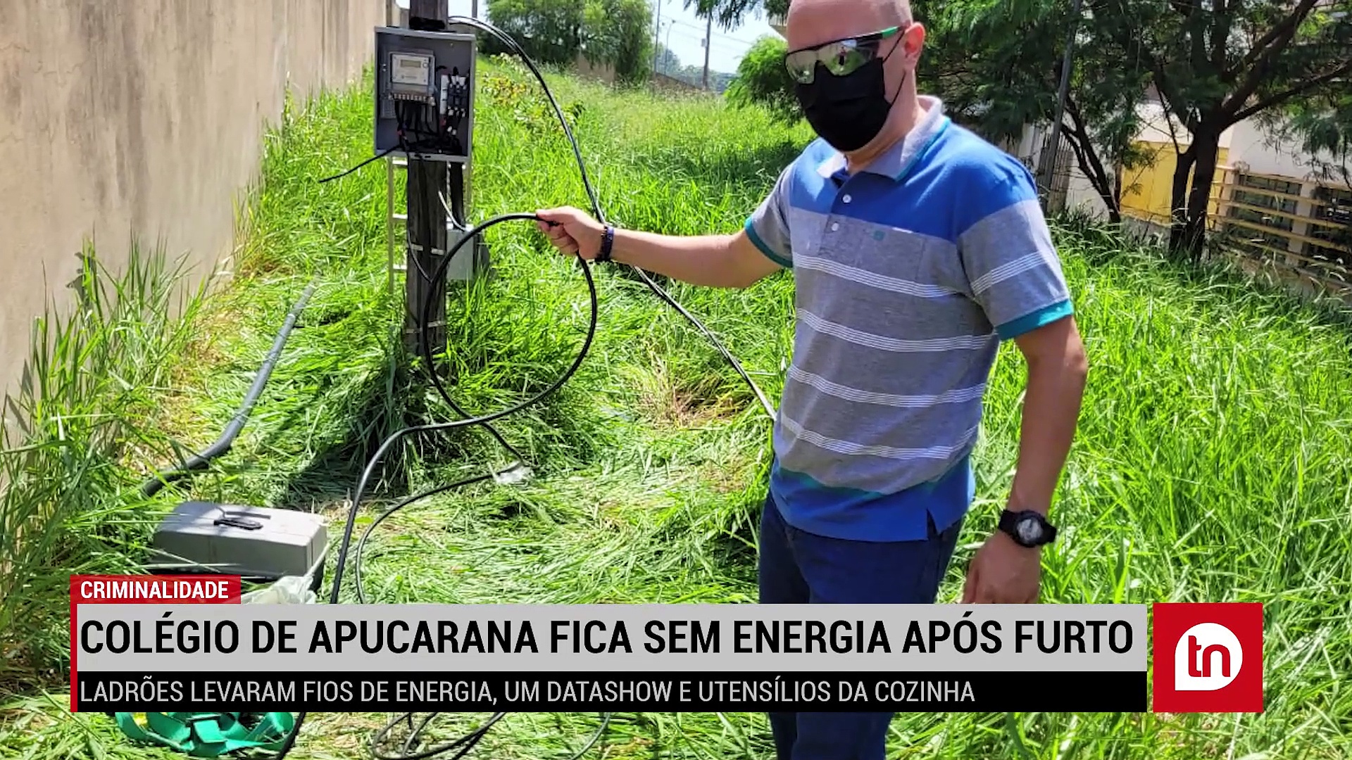 Colégio de Apucarana fica sem energia após furto de fios