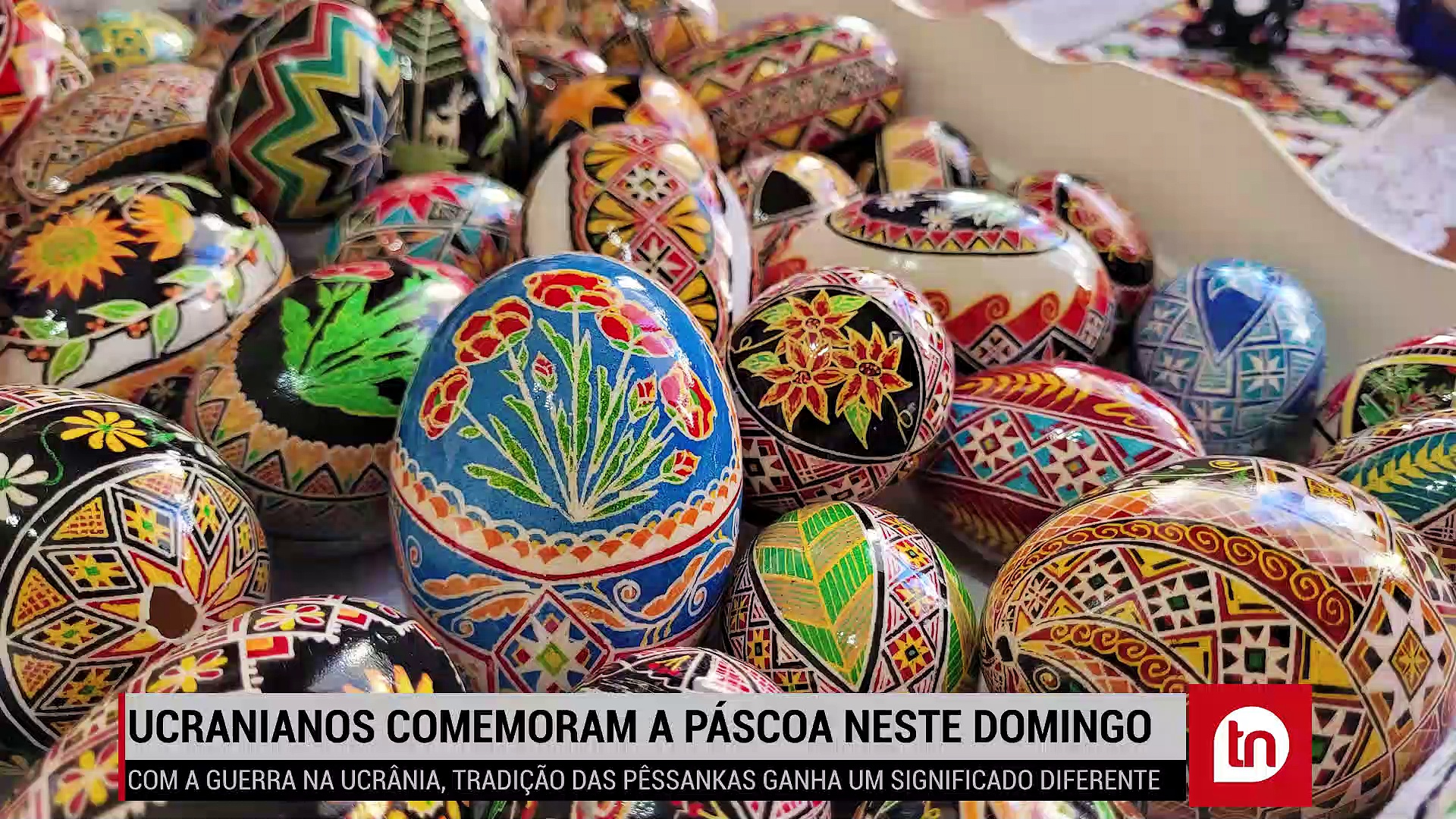Descendentes de ucranianos mandam mensagem com as pêssankas