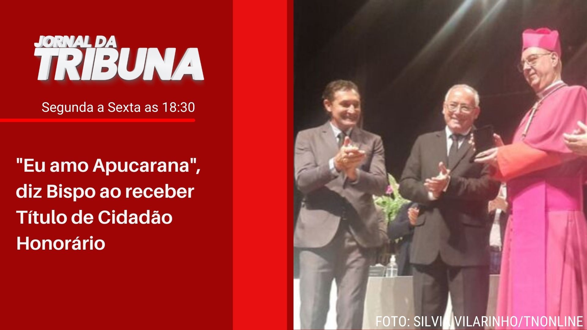 "Eu amo Apucarana", diz Bispo ao receber Título de Cidadão Honorário