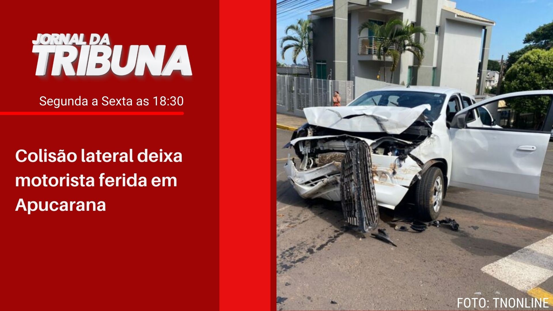 Colisão lateral deixa motorista ferida em Apucarana