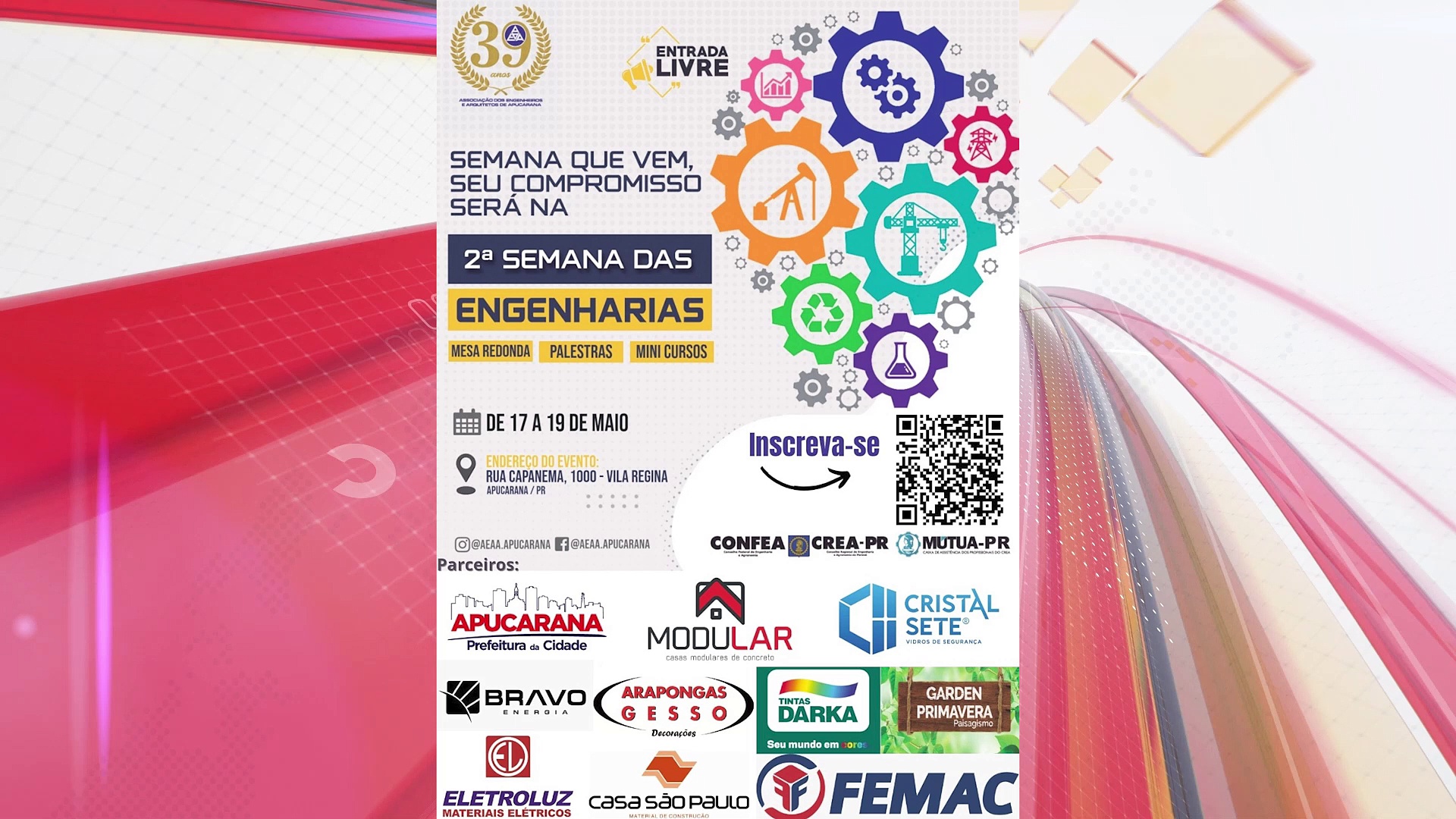 Confira a programação da 2ª Semana de Engenharias; veja