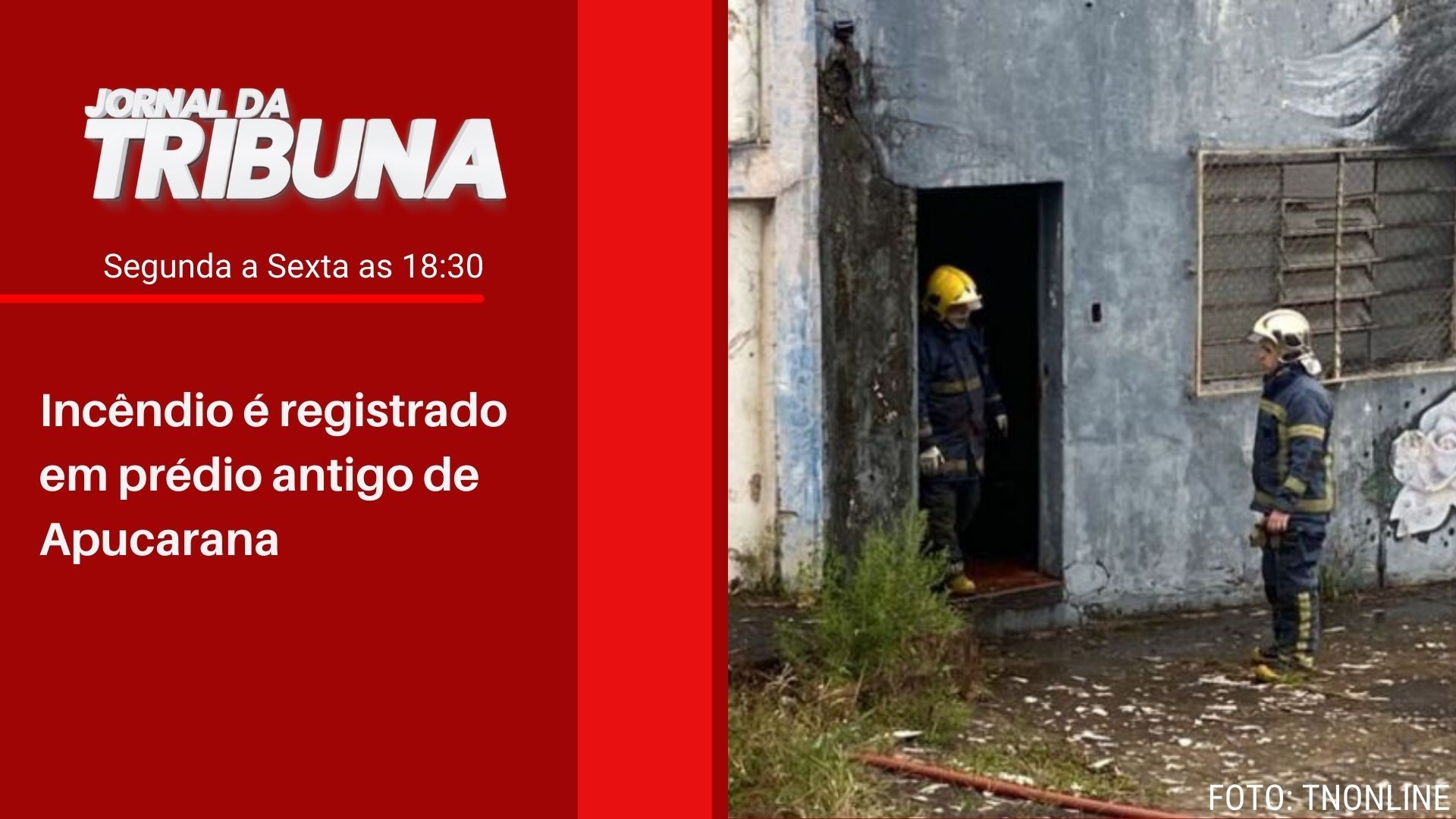Incêndio é registrado em prédio antigo de Apucarana