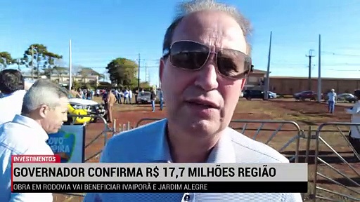 Vale do Ivaí: Governador confirma R$ 17,7 milhões para obra em rodovia