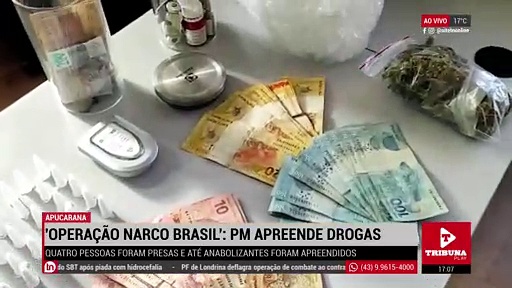 PM de Apucarana apreende drogas, notas falsas e prende 4 pessoas