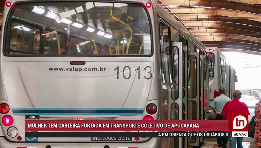 Mulher tem carteira furtada em transporte coletivo de Apucarana