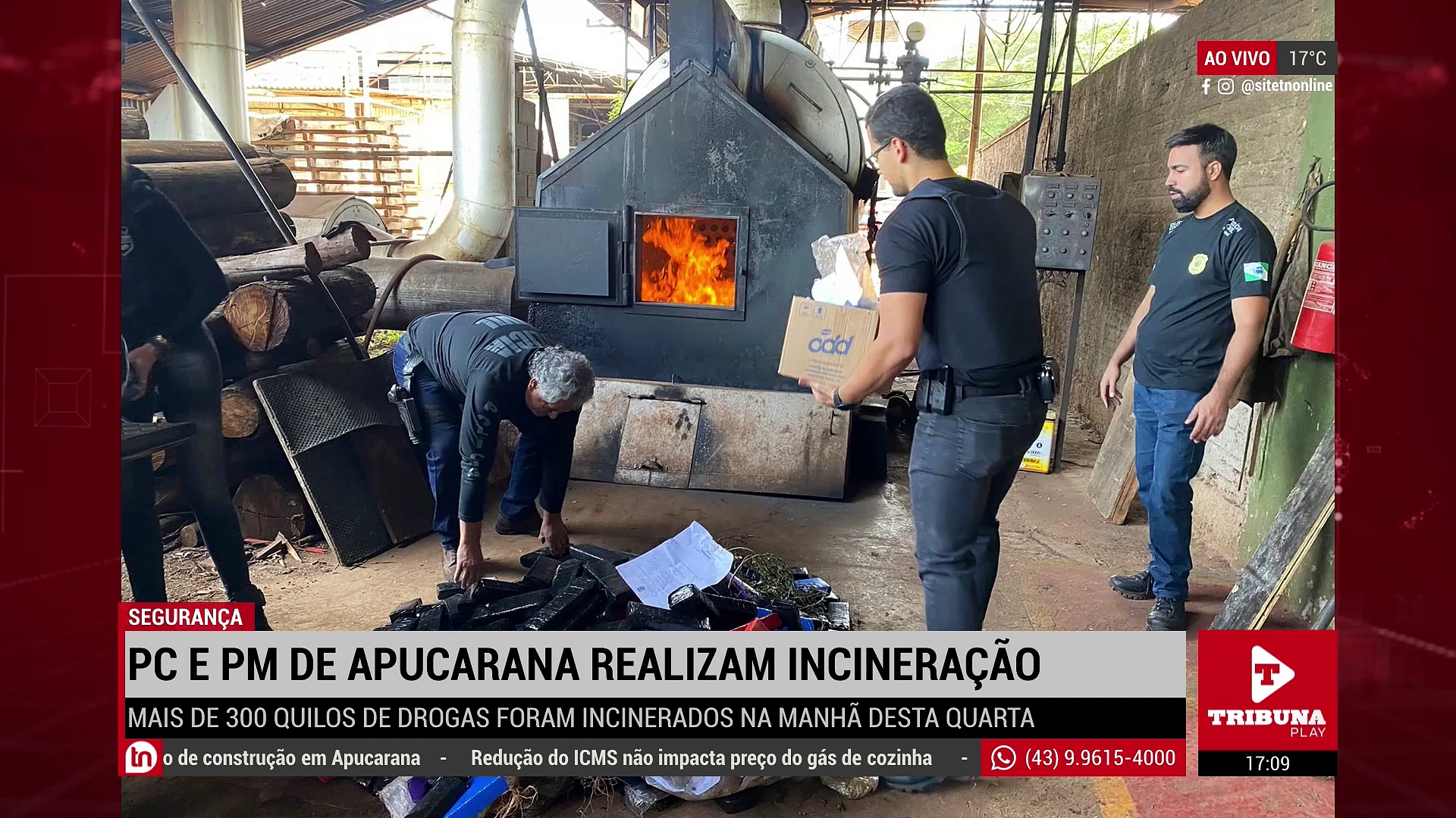 PC e PM de Apucarana realizam incineração de drogas