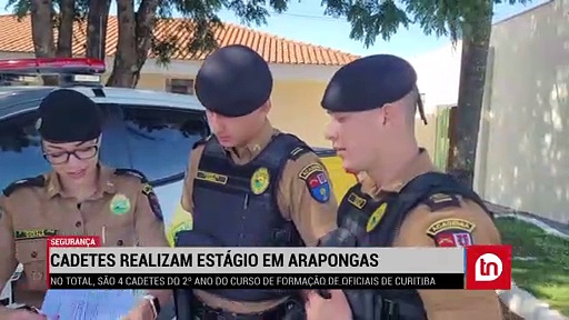 Cadetes de Curitiba realizam estágio com a PM de Arapongas