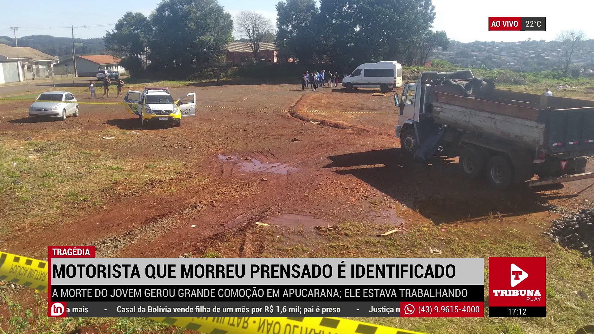 Motorista de Apucarana que morreu prensado é identificado
