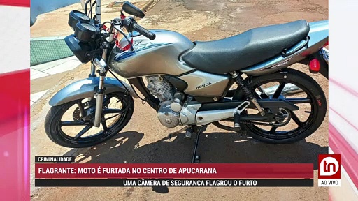 Moto é furtada no centro de Apucarana; veja