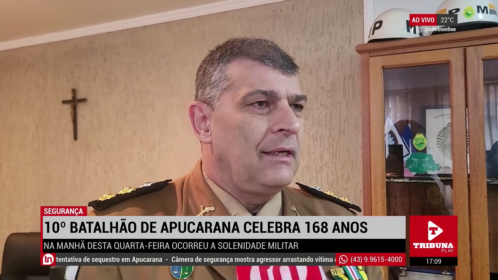 10º Batalhão de Apucarana celebra os 168 anos da PMPR