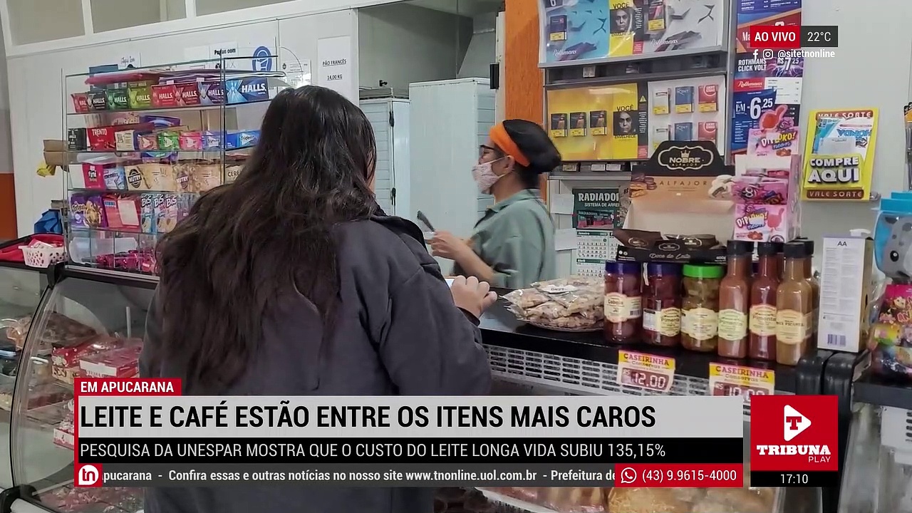 Leite e café estão entre os itens com maior alta de preço em Apucarana