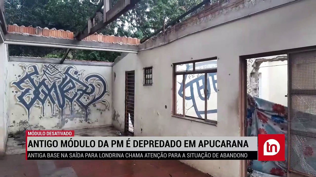 Antigo módulo da PM na saída para Londrina é depredado