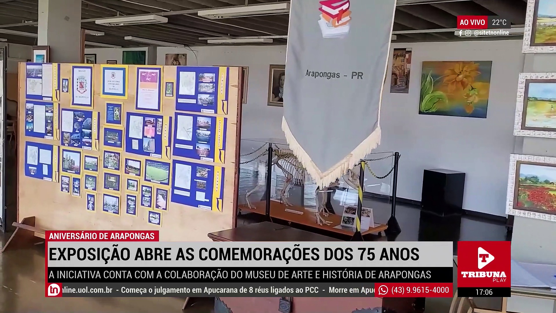 Aniversário de Arapongas: SECLE abre exposição sobre os 75 anos